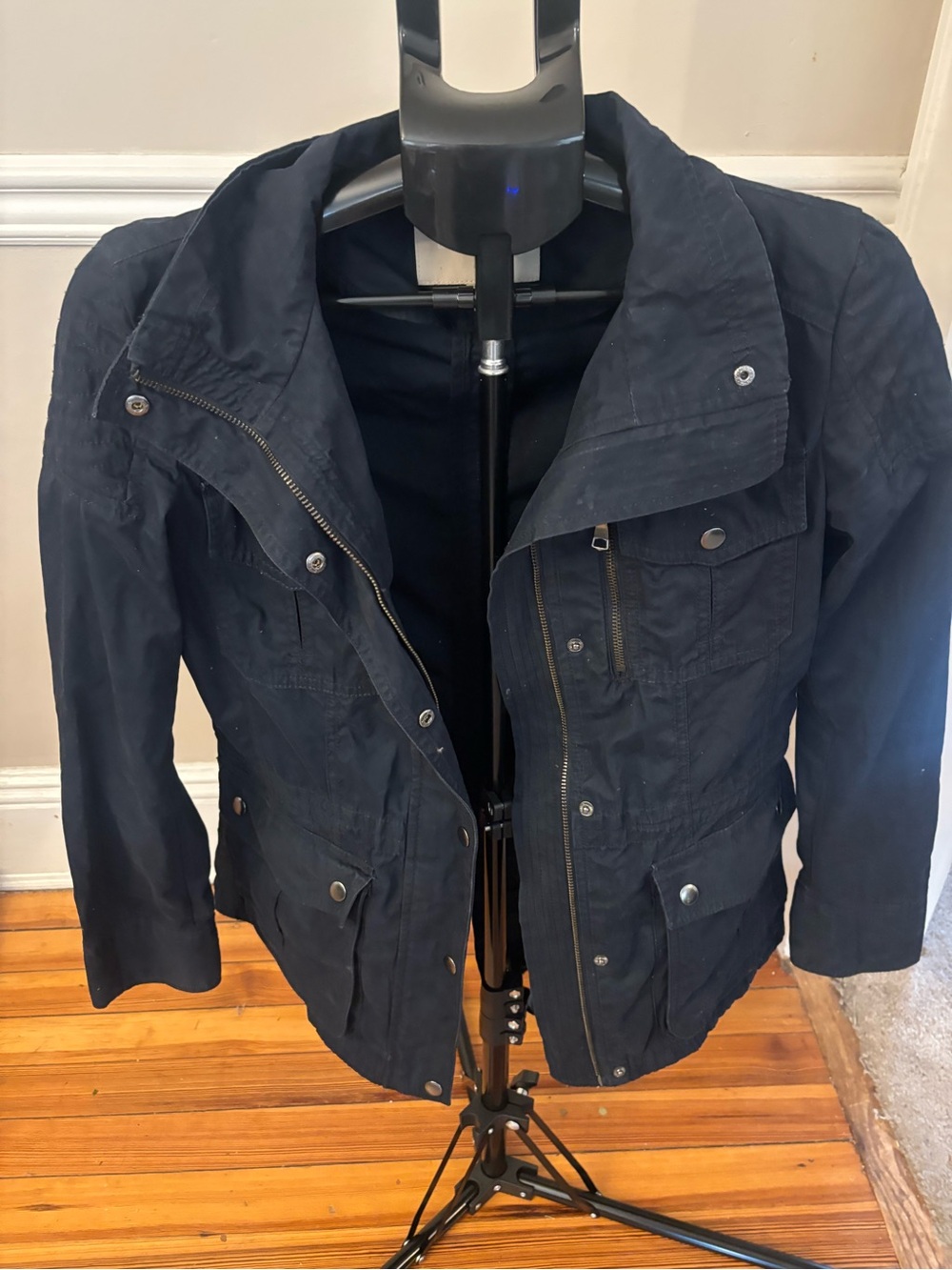 Banana Republic Women's Navy Utility Jacket - Lightweight Casual Coat